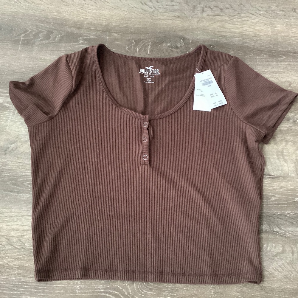 NWT Brown Hollister Top Size Large